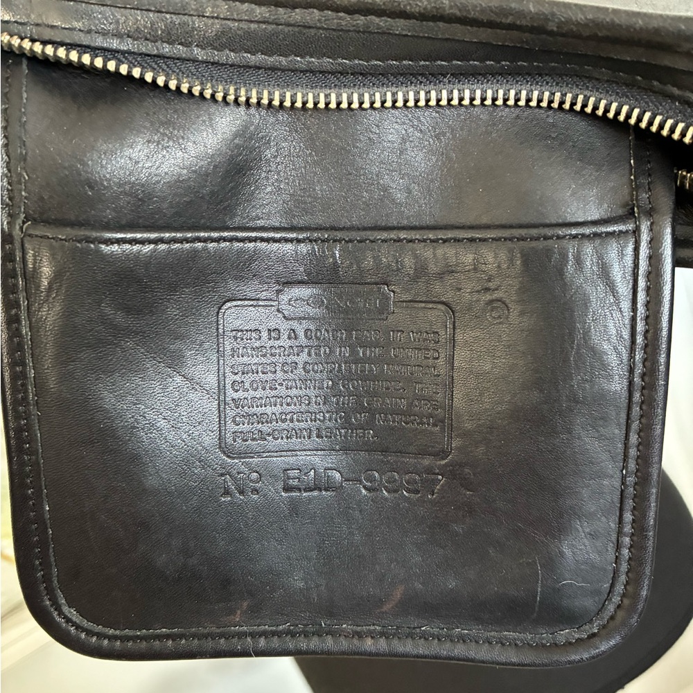 Coach Black Leather Messenger Bag - Picture 9 of 10